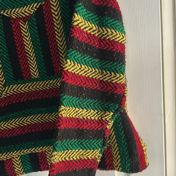 Baja Joe Striped Men's Hoodie Sweater - Red, Green, Yellow - Picture 3 of 5